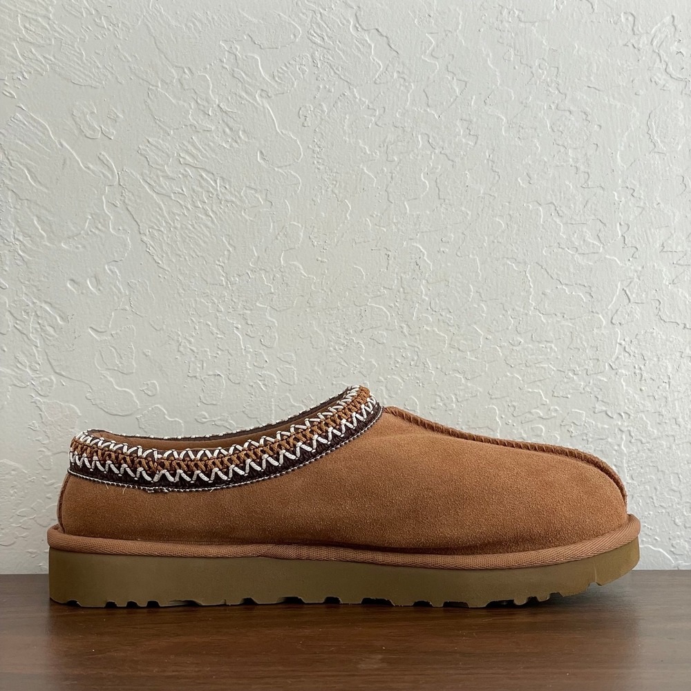 UGG Tasman Slippers Womens 8 Chestnut Sheepskin Slip-On Cozy Comfy Like New - Picture 5 of 10